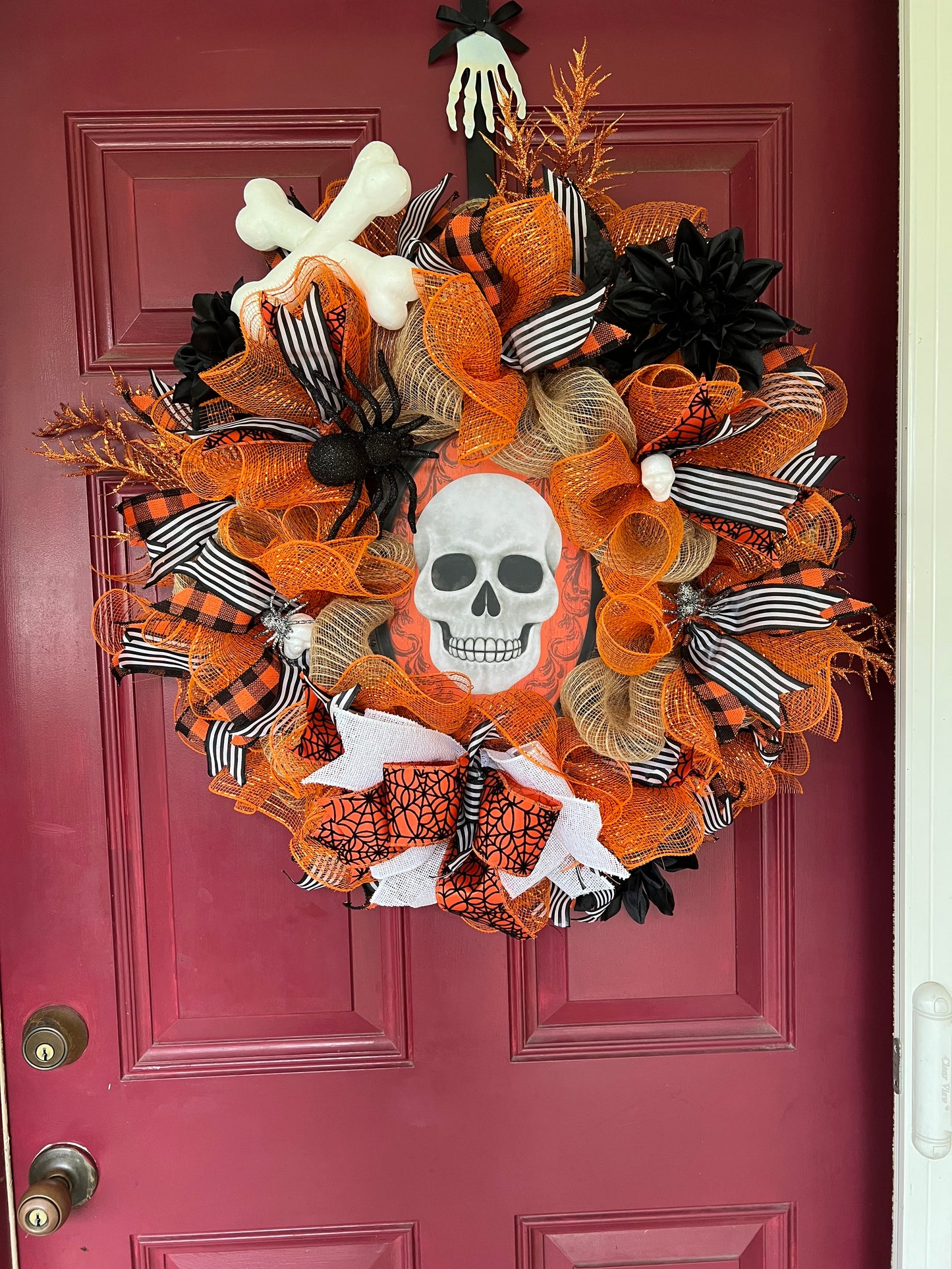 Skeleton Halloween wreath